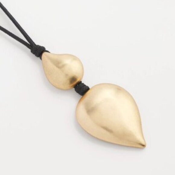 NWOT CHICOS Ash Gold Teardrop Pendant - Picture 3 of 4